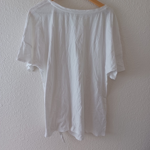 Eileen Fisher organic cotton tie-front tee (L) - Picture 4 of 5
